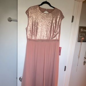 NWT Rose Gold Gown plus size